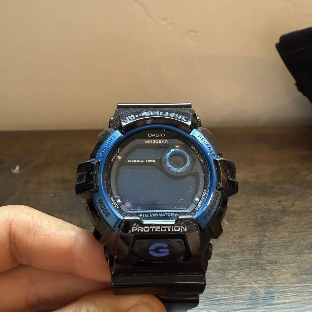 Casio G-Shock GR-8900A 3285 Tough Reverse Black‎ Blue Dial Watch